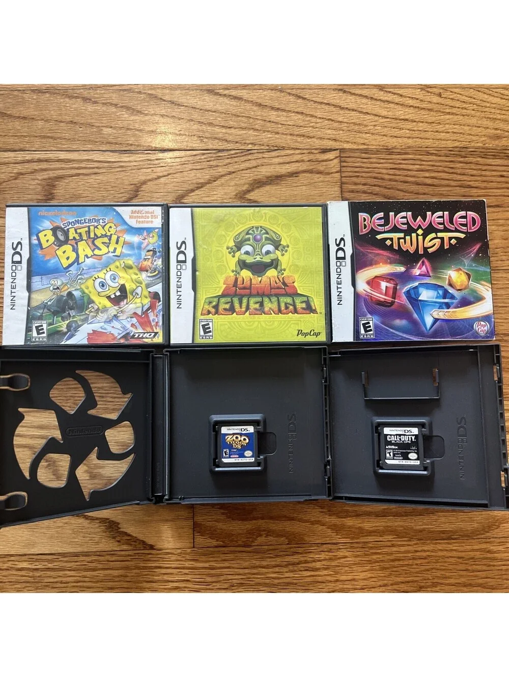 Nintendo DS Game Lot 5 Games Call Of Duty Black Ops, Zoo Tycoon, Sponge Bob